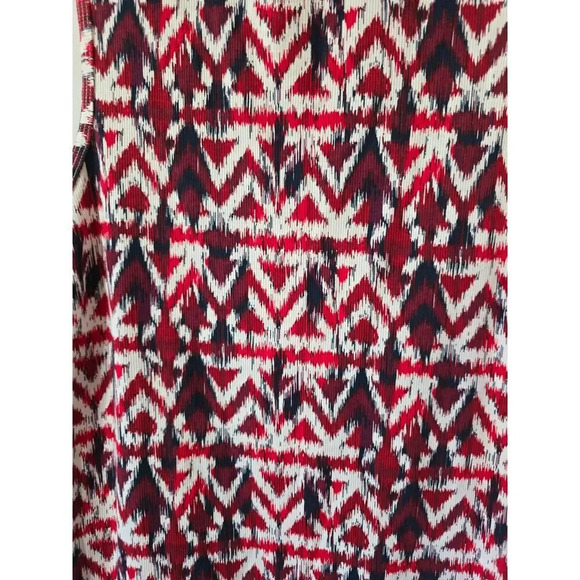Time and Tru Women's Plus Size Rib Tank Top Shirt Ikat Red/White Print - xxxl​ - Picture 6 of 7